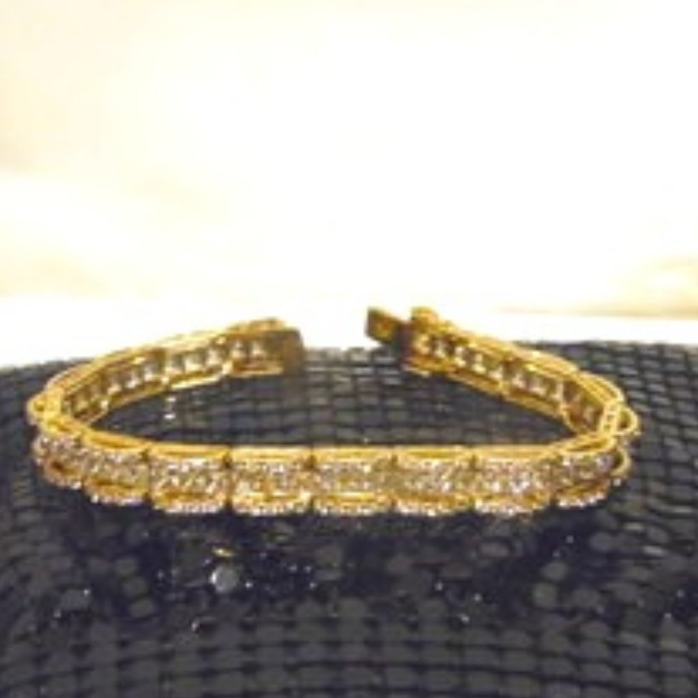 Victoria Wieck .925 Absolute Princess-cut Bridge Bracelet 8 Inches